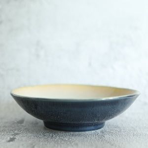 Ombre Flat Underglaze Ceramic Salad Bowl